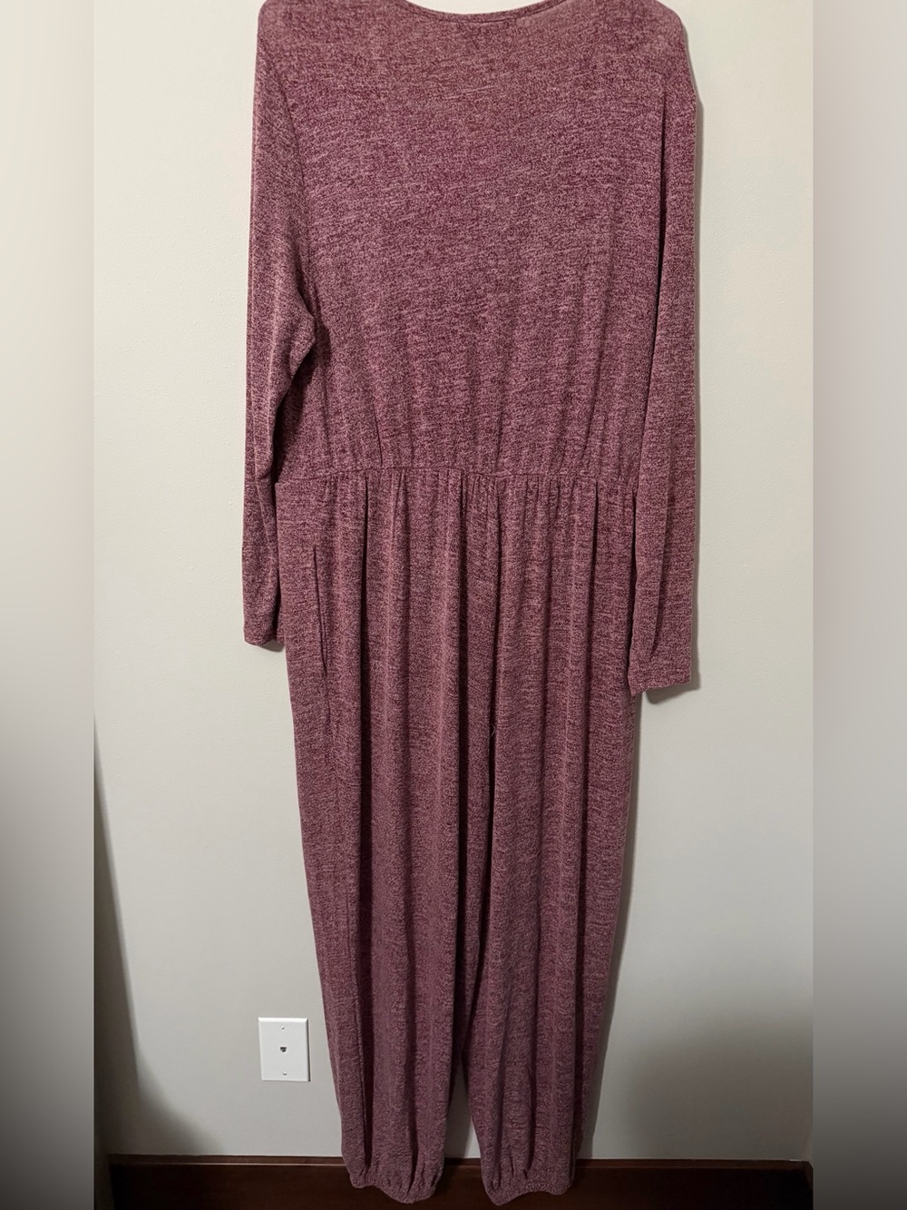BloomChic Plum Elastic Waist Lounge Jumpsuit Size 12 Cozy Outfit Loungewear NWT - Picture 7 of 9